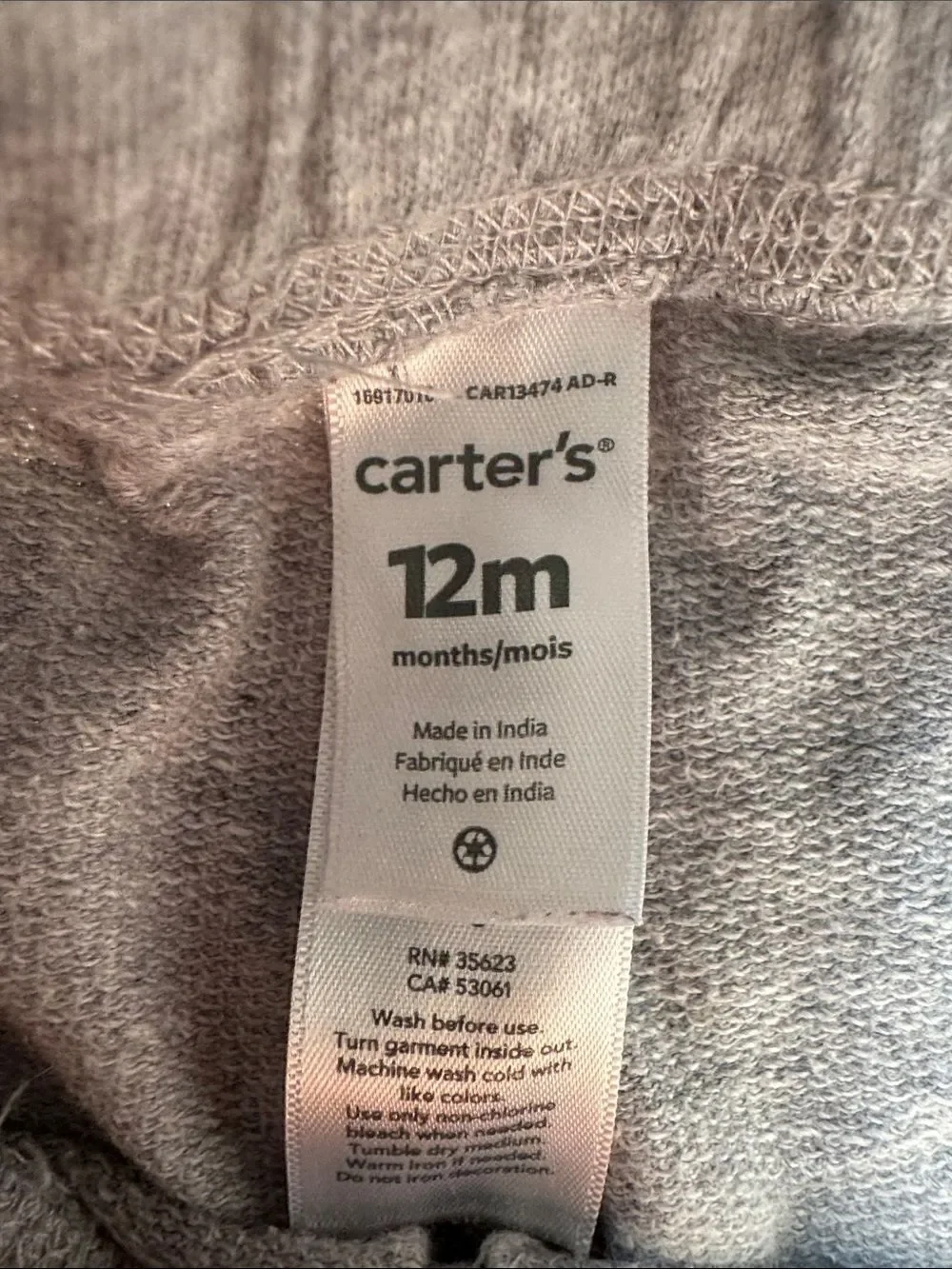 Carters hand me